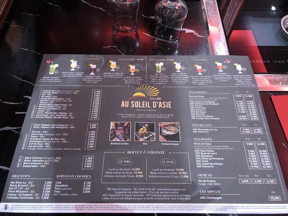 Au Soleil d'Asie - Menu Image 3